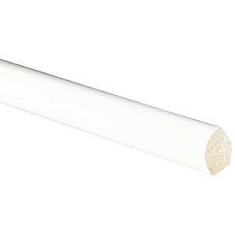 Inteplast Group 107 51070800032 Quarter Round Moulding, 8 ft L, 9/16 in W, Polystyrene, Crystal White, Pack of 20