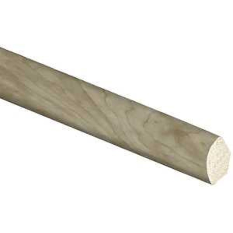 Inteplast Group 81070800504 Quarter Round Floor Moulding, 8 ft L, 9/16 in W, Polystyrene, River Gray, Pack of 20