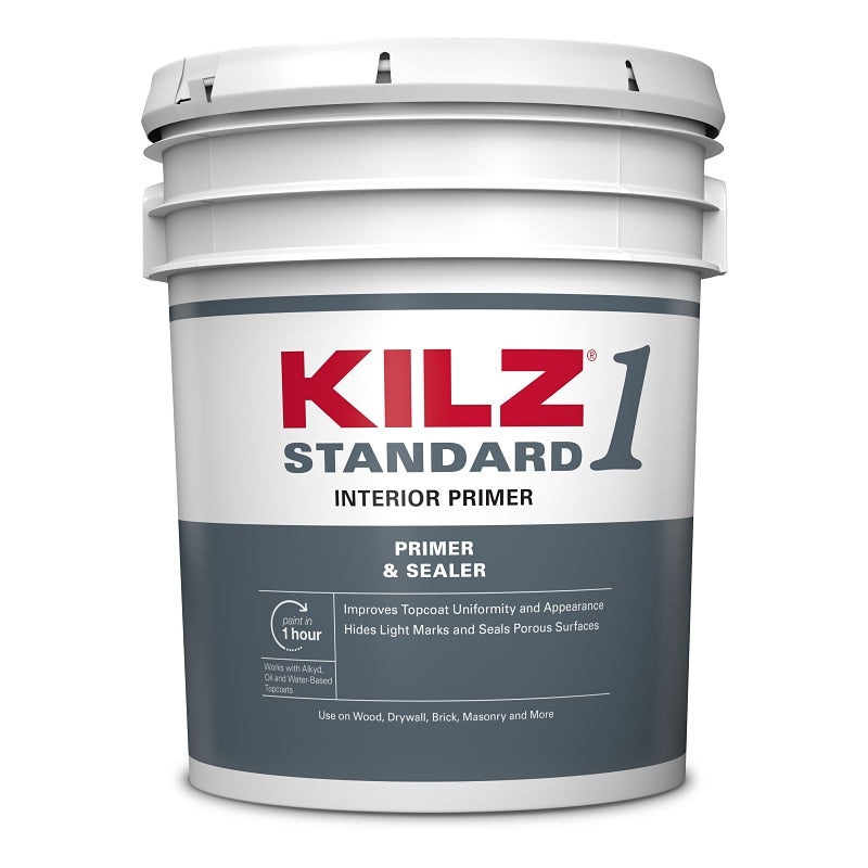 Kilz L201105 Interior Primer, Water Base, Flat, White