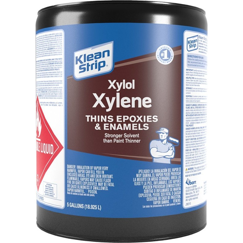 Klean Strip CXY24 Xylol Xylene, Liquid, Sweet, Pungent Aromatic Hydrocarbon, 5 gal