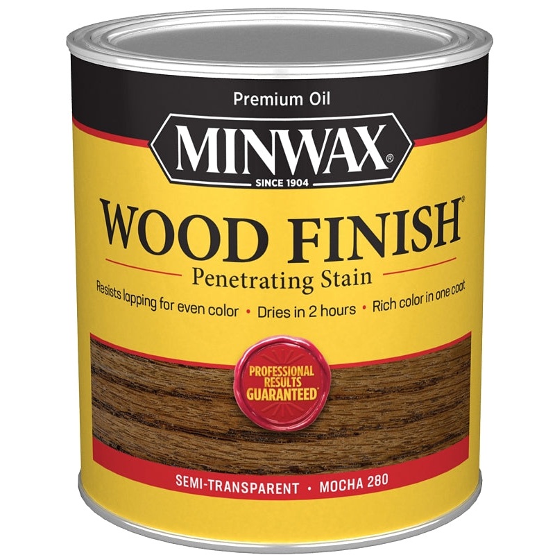 Minwax 700194444 Wood Stain, Mocha, Liquid, 1 qt