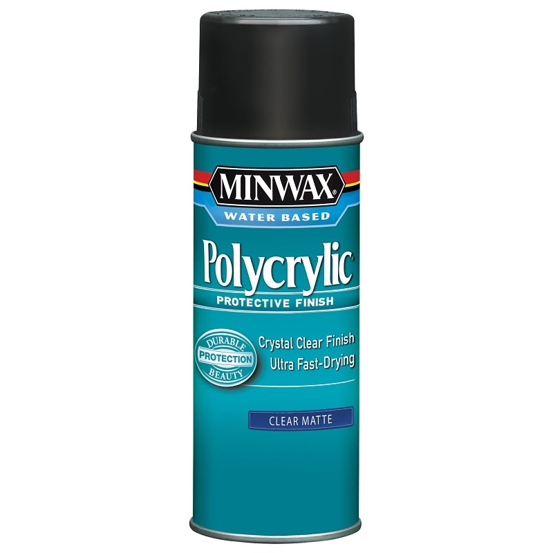Minwax Polycrylic 366660000 Protective Finish, Matte, Liquid, 11.5 oz, Aerosol Can