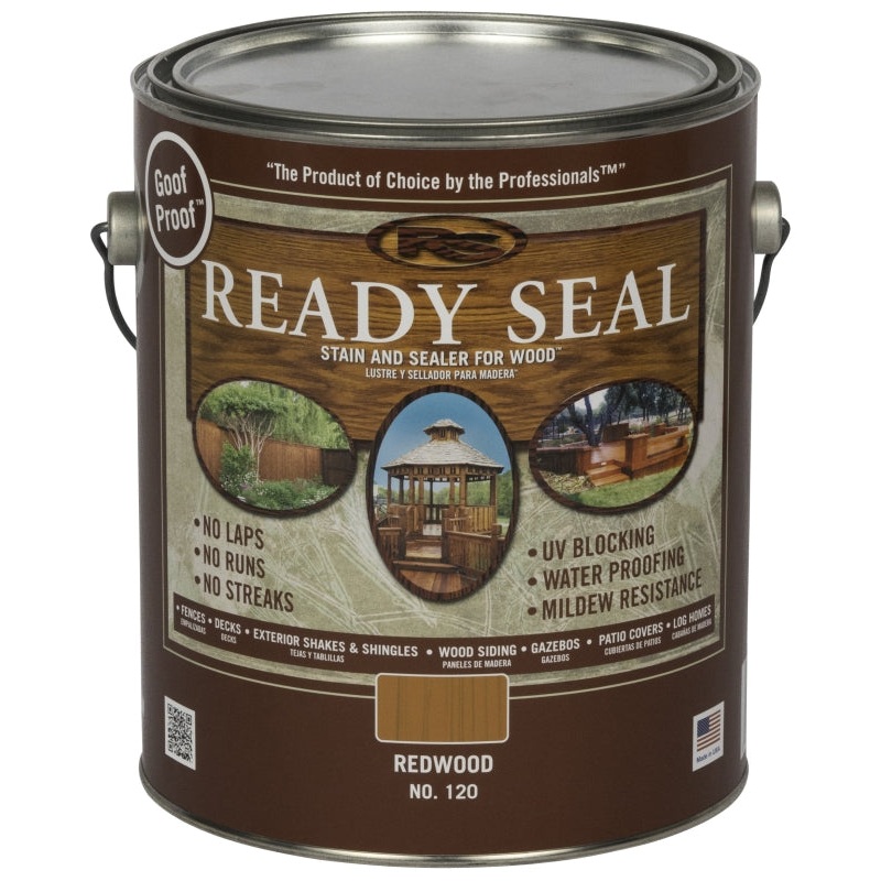 Ready Seal 120 Stain and Sealer, Redwood, 1 gal, Can, Pack of 4
