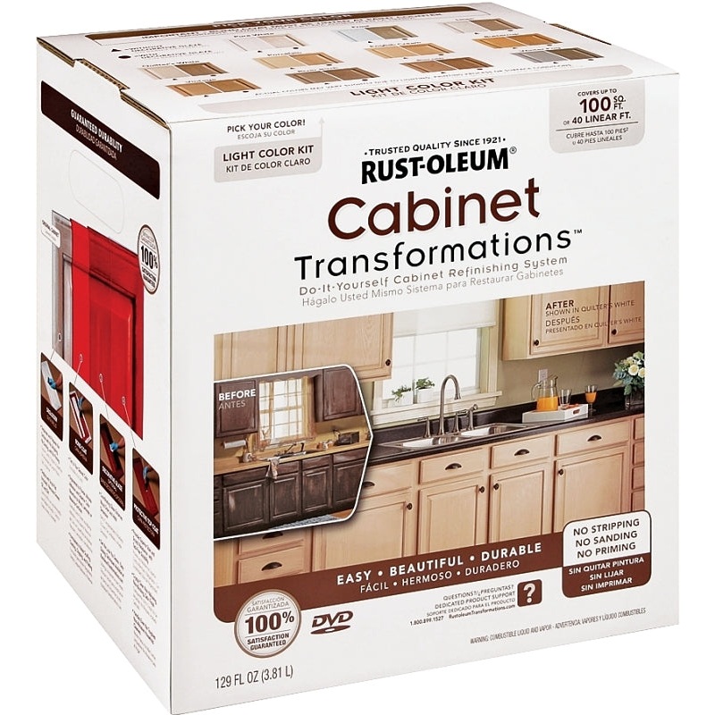 Rust-Oleum 258109 Cabinet Paint, Light, 100 sq-ft Coverage Area