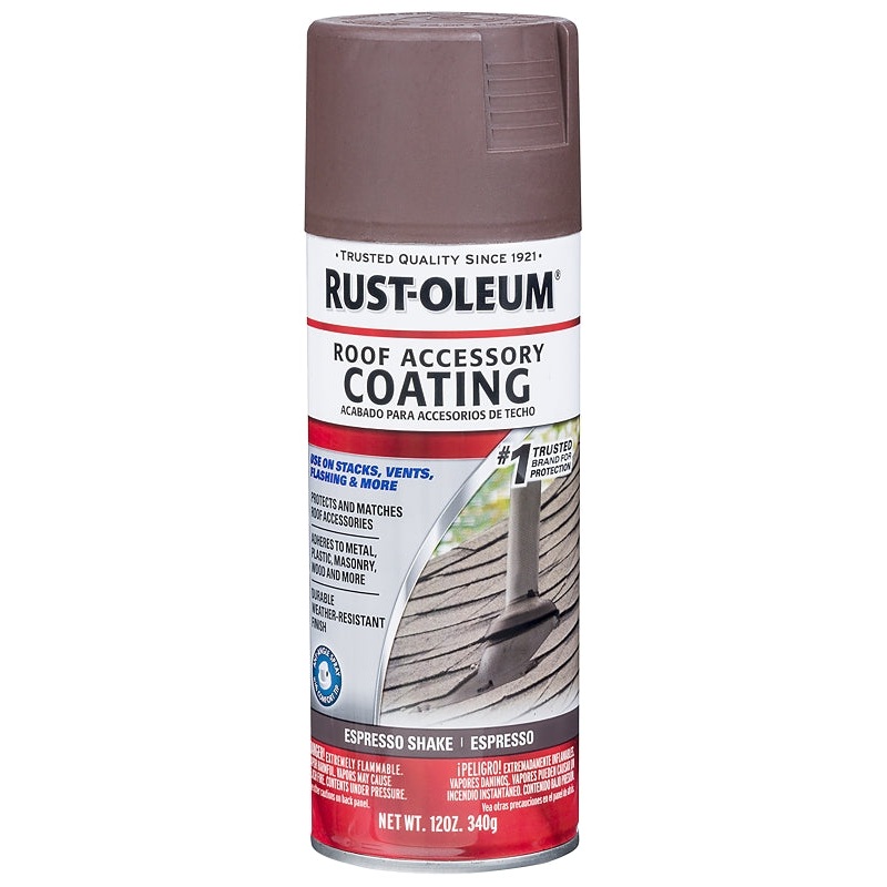 Rust-Oleum 302125 Roof Accessory Coating, Espresso Shake, 12 oz, Liquid