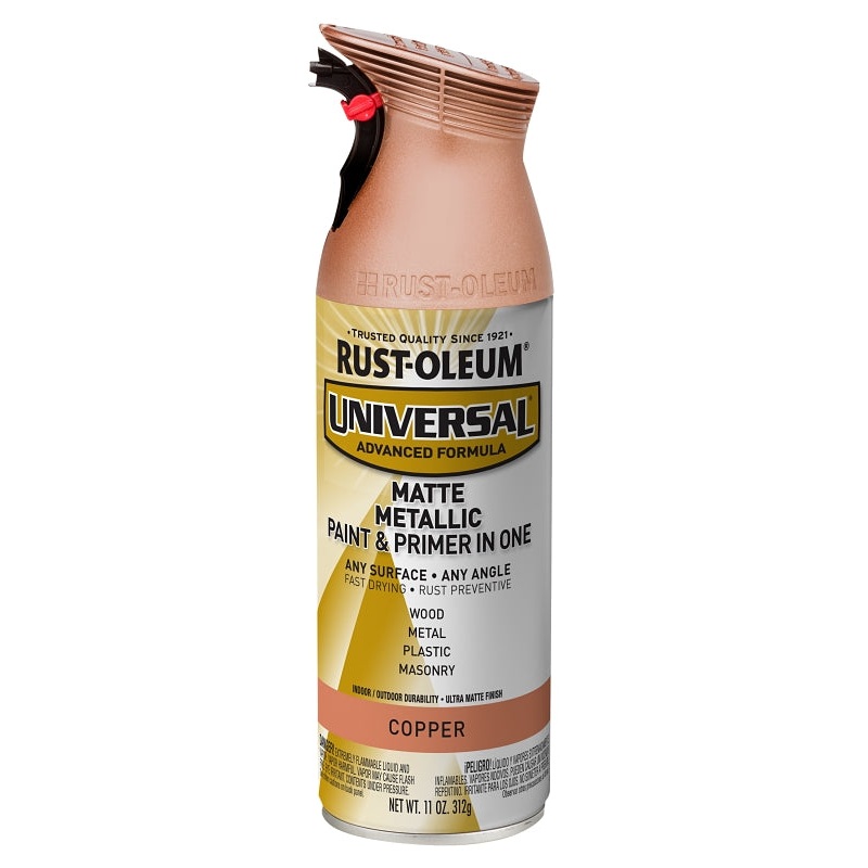 Rust-Oleum 365352 Paint, Matte, Metallic, Copper, 11 oz, Aerosol Can