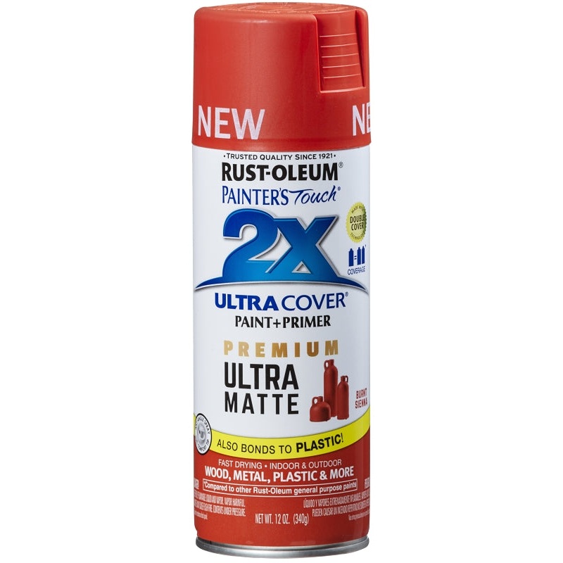 Rust-Oleum 366987 General-Purpose Paint, Matte, Burnt Sienna, 12 oz, Aerosol Can