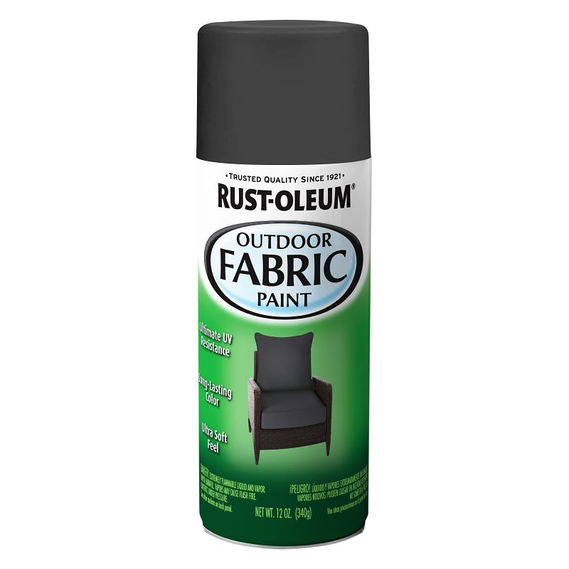 Rust-Oleum 379550 Fabric Spray Paint, Matte, Graphite, 12 oz, Can