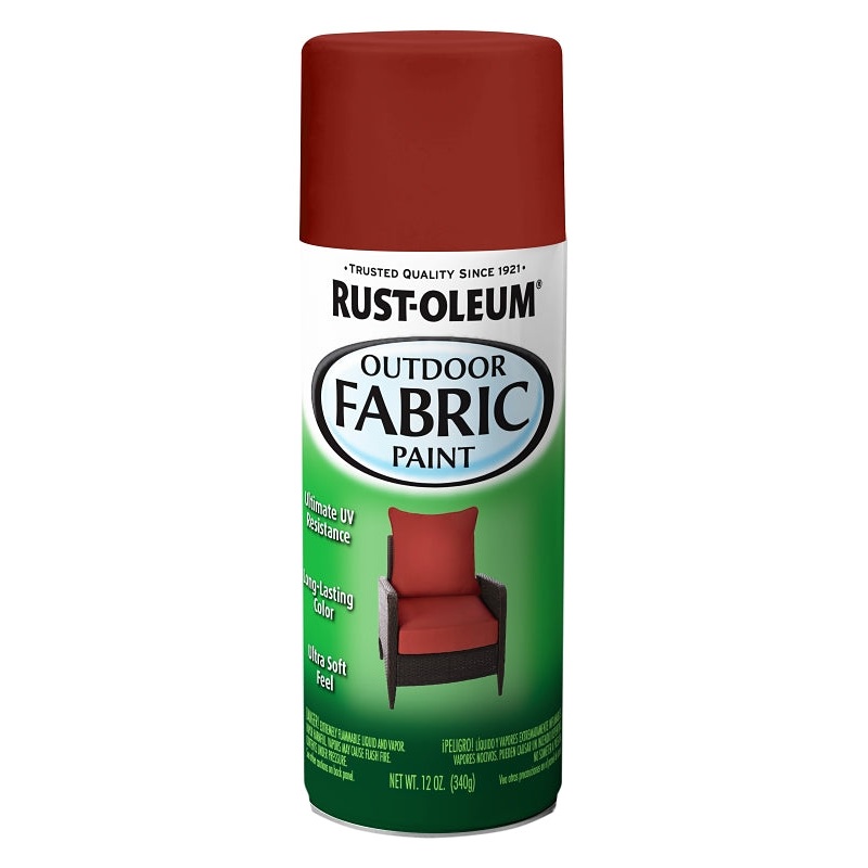 Rust-Oleum 379554 Fabric Spray Paint, Matte, Chili Red, 12 oz, Can