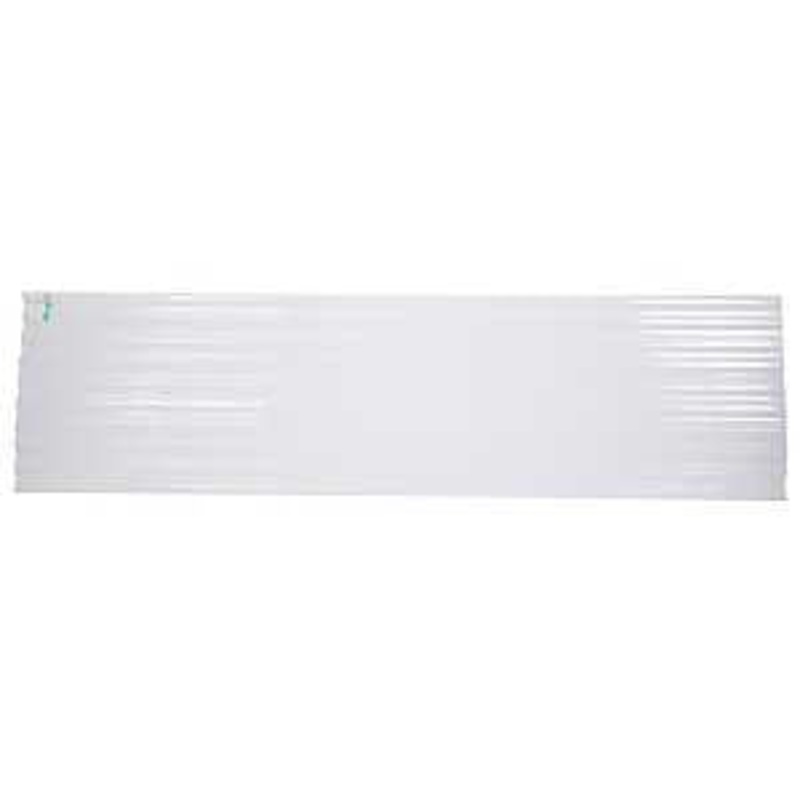 Tuftex PolyCarb Series 1413B Greca Roof Panel, 10 ft L, 26 in W, Corrugated Profile, 0.032 in Thick Material, White, Pack of 10