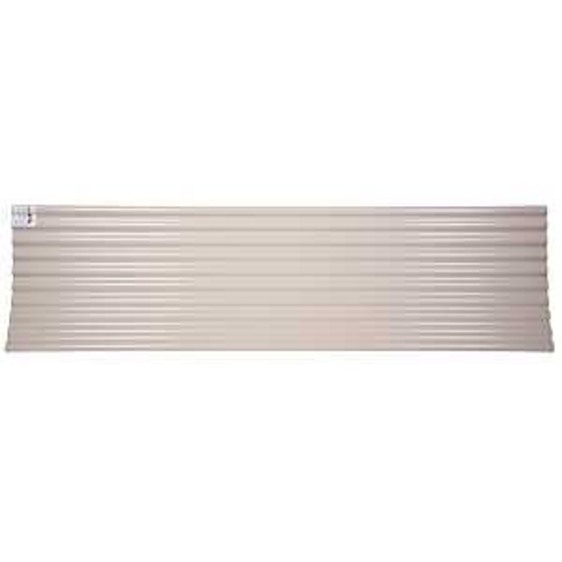 Tuftex SeaCoaster Series 1208C Roof Panel, 12 ft L, 26 in W, Corrugated Profile, Vinyl, Opaque Tan, Pack of 10