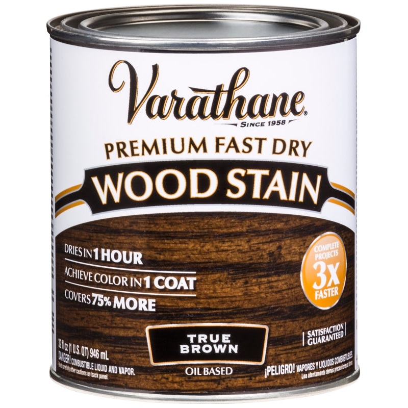 Varathane 333661 Premium Stain, True Brown, Liquid, 1 qt