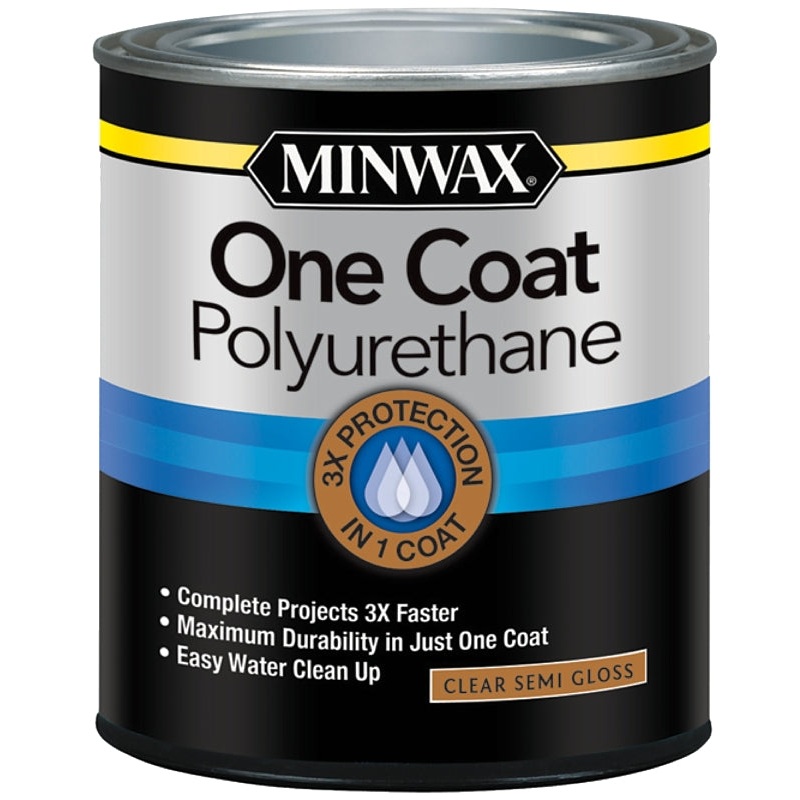 Minwax 356150000 Polyurethane, Semi-Gloss, Liquid, Clear, 1 qt