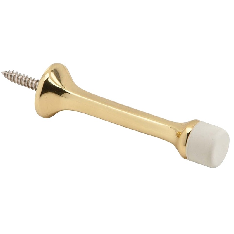 Schlage 61MB3 Door Stop, 7/8 in Dia Base, 3-1/8 in Projection, Brass, Brass