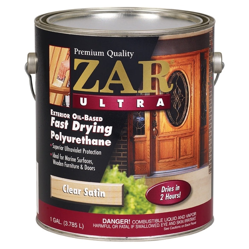 ZAR 34113 Exterior Polyurethane, Liquid, Amber, 1 gal, Can, Pack of 2