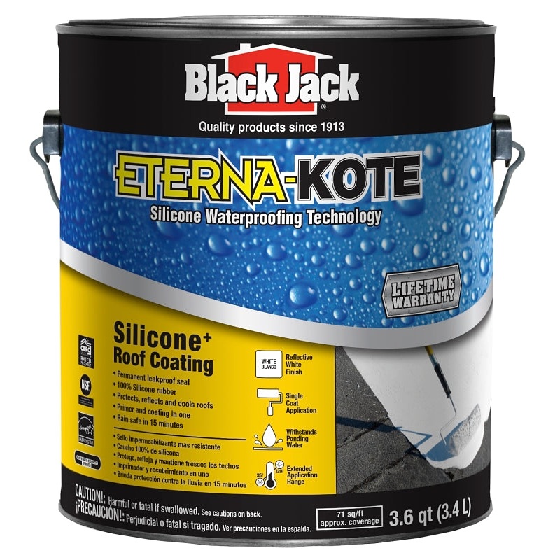 Black Jack ETERNA-KOTE 5576-1-20 Roof Coating, White, 1 gal, Liquid, Pack of 4