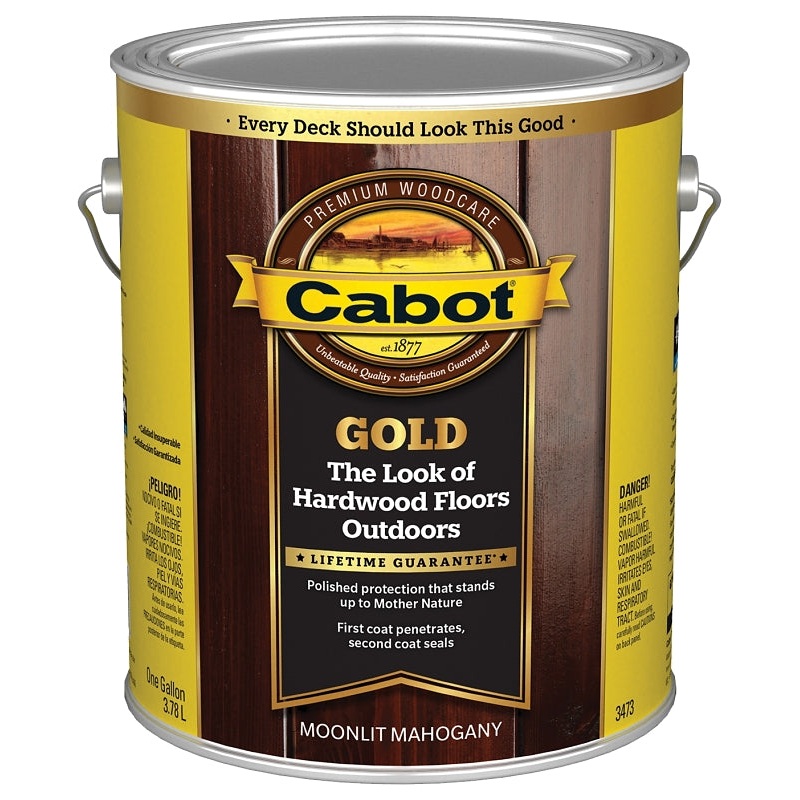 Cabot 140.0003473.007 Wood Conditioning Stain, Gold Satin, Liquid, Moonlit Mahogany, 1 gal, Can, Pack of 4