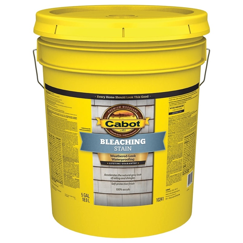 Cabot 140.0010241.008 Bleaching Oil Stain, Natural Gray, Liquid, 5 gal, Pail
