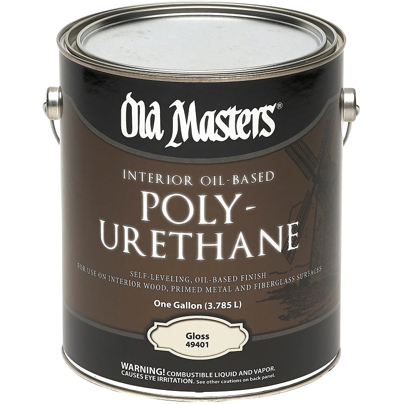 Old Masters 49401 Polyurethane, Gloss, Liquid, Clear, 1 gal, Can, Pack of 2
