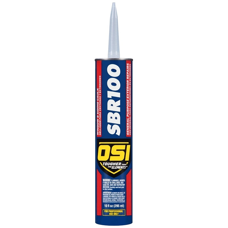OSI 1925252 Window and Siding Caulk, White, 5 to 7 days Curing, 0 to 100 deg F, 10 oz Cartridge, Pack of 12