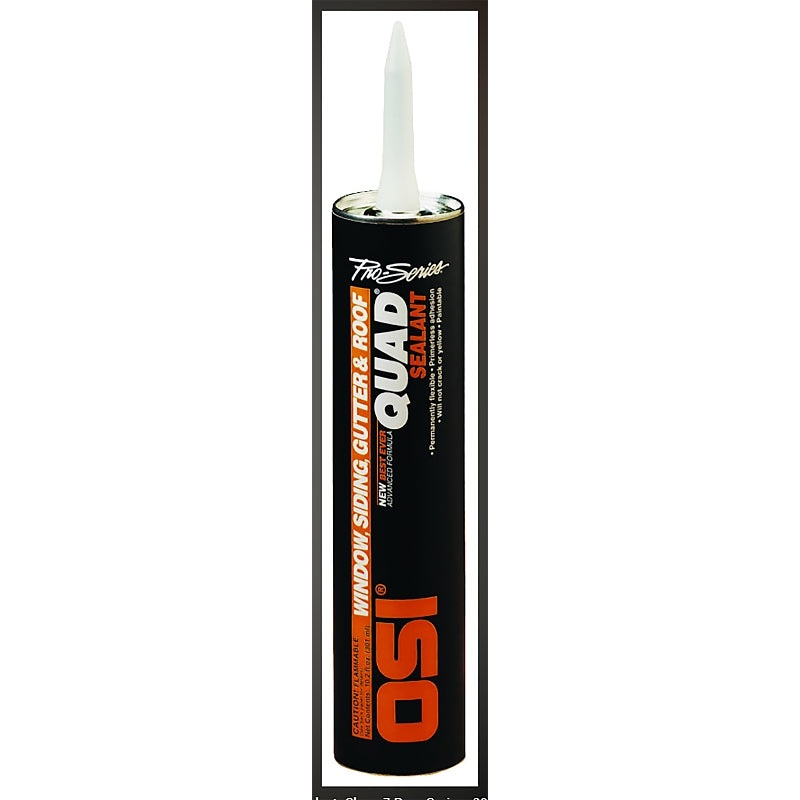 OSI 827837 Advanced Formula Sealant, Clear, 7 days Curing, 20 to 100 deg F, 10 oz Cartridge, Pack of 12