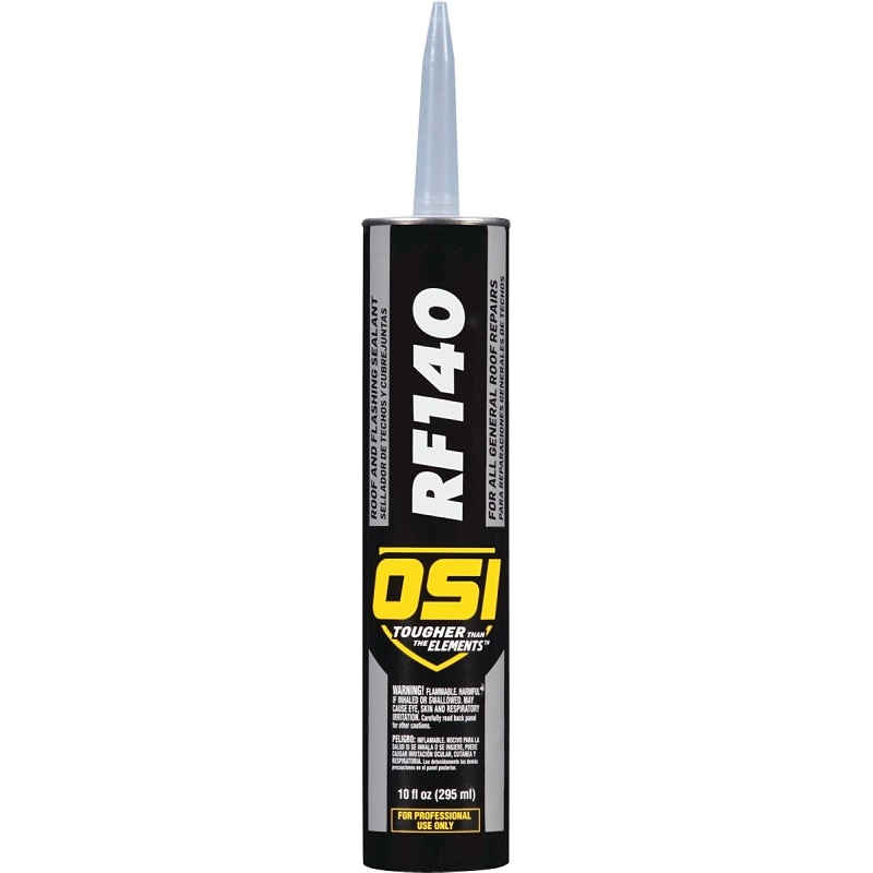 OSI RF140 Series 1938618 Gutter and Seam Sealant, Black, Liquid, 10.5 oz Cartridge, Pack of 12