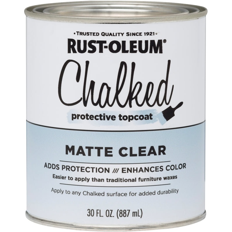 Rust-Oleum 287722 Chalk Paint, Matte, Clear, 30 oz, Pack of 2