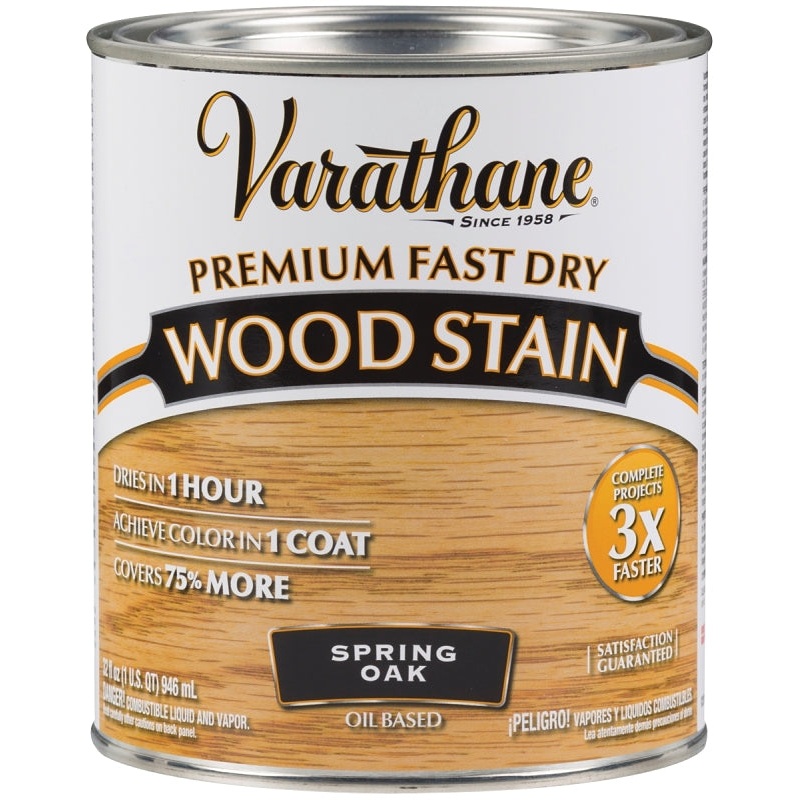 Varathane 262004 Wood Stain, Spring Oak, Liquid, 1 qt, Can, Pack of 2