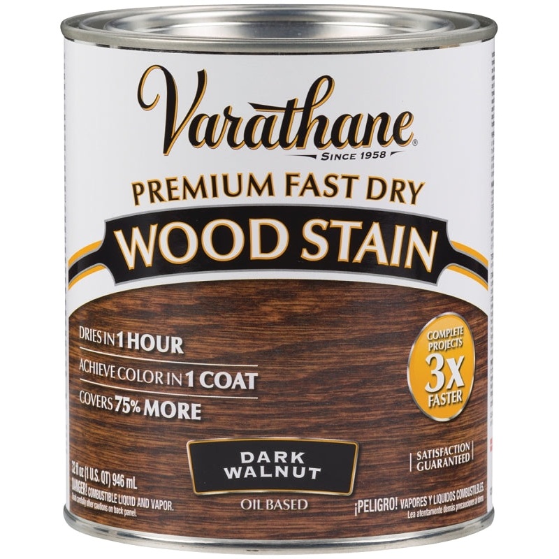 Varathane 262006 Wood Stain, Dark Walnut, Liquid, 1 qt, Can, Pack of 2