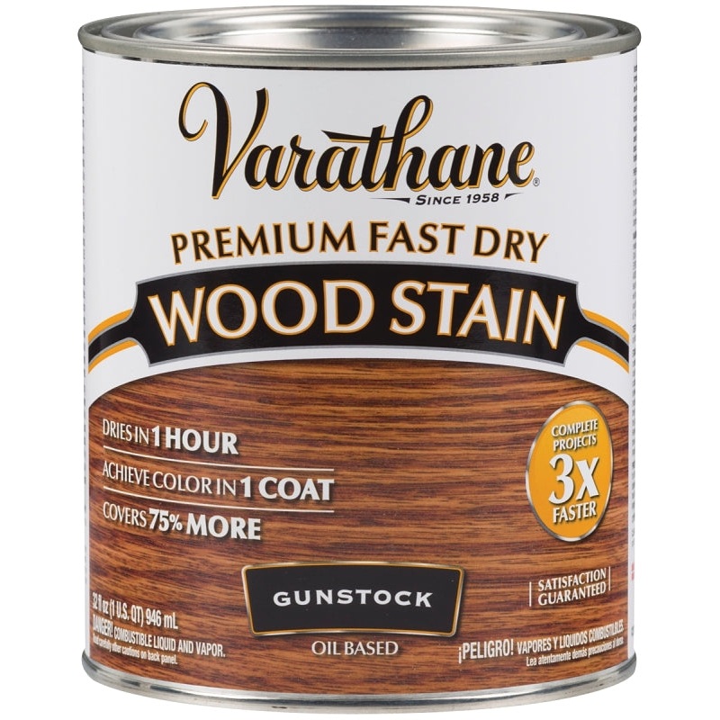 Varathane 262007 Wood Stain, Gunstock, Liquid, 1 qt, Can, Pack of 2