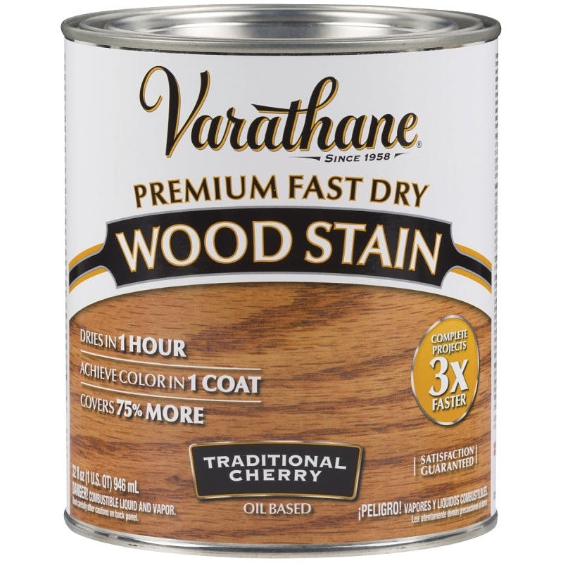 Varathane 262008 Wood Stain, Traditional Cherry, Liquid, 1 qt, Can, Pack of 2