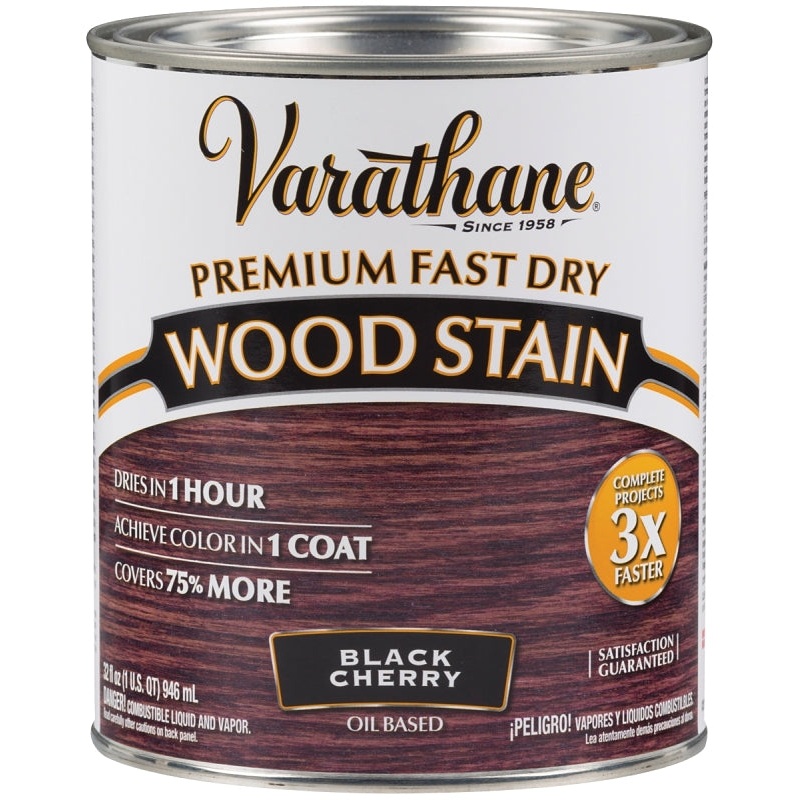 Varathane 262009 Wood Stain, Black Cherry, Liquid, 1 qt, Can