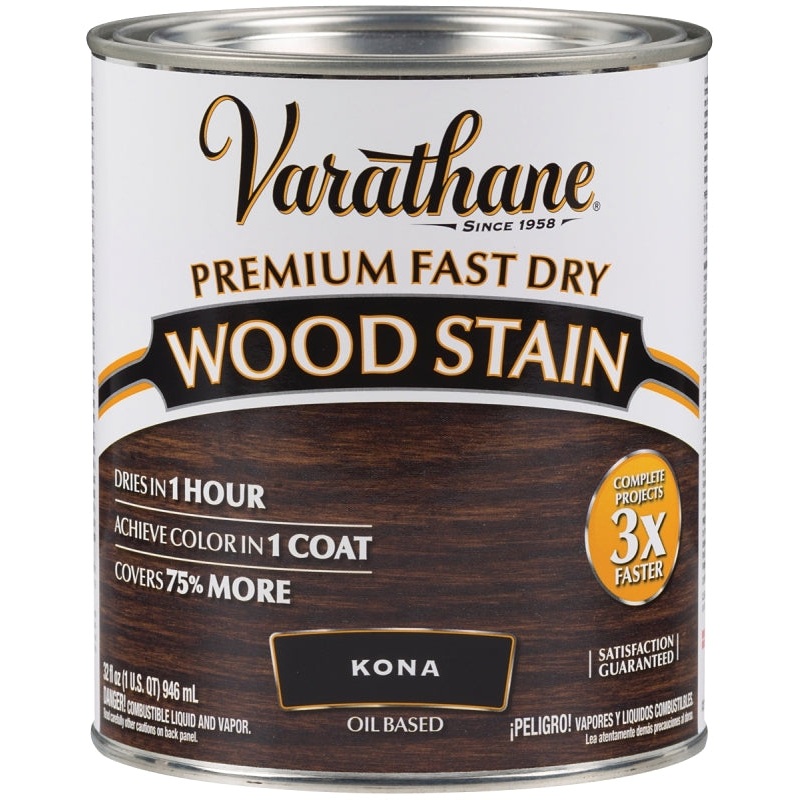 Varathane 262010 Wood Stain, Kona, Liquid, 1 qt, Can, Pack of 2