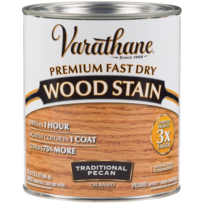 Varathane 262013 Wood Stain, Traditional Pecan, Liquid, 1 qt, Can, Pack of 2