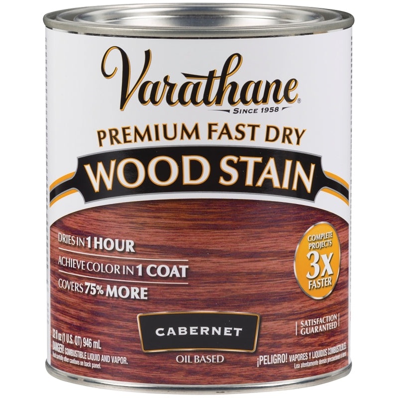 Varathane 262016 Wood Stain, Cabernet, Liquid, 1 qt, Can, Pack of 2