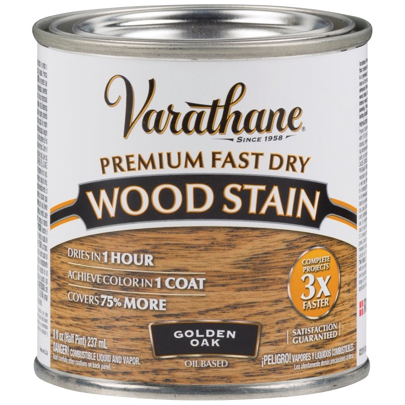 Varathane 262021 Wood Stain, Golden Oak, Liquid, 0.5 pt, Can