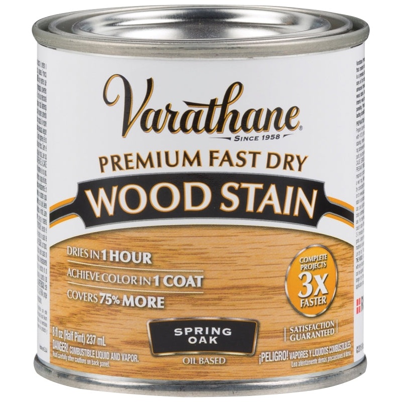 Varathane 262023 Wood Stain, Spring Oak, Liquid, 0.5 pt, Can