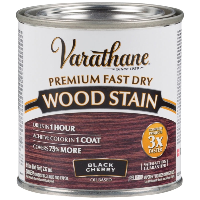 Varathane 262028 Wood Stain, Black Cherry, Liquid, 0.5 pt, Can