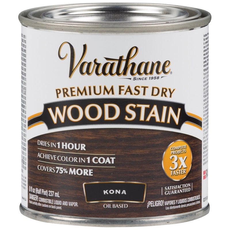 Varathane 262029 Wood Stain, Kona, Liquid, 0.5 pt, Can