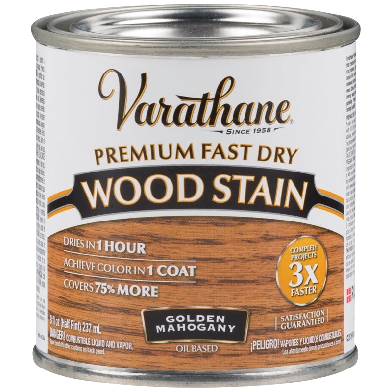 Varathane 262033 Wood Stain, Golden Mahogany, Liquid, 0.5 pt, Can