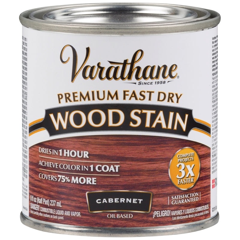 Varathane 262035 Wood Stain, Cabernet, Liquid, 0.5 pt, Can