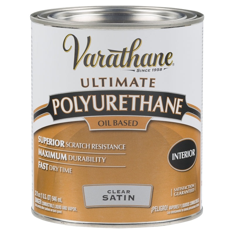 Varathane 9141H Polyurethane, Liquid, Clear, 1 qt, Can