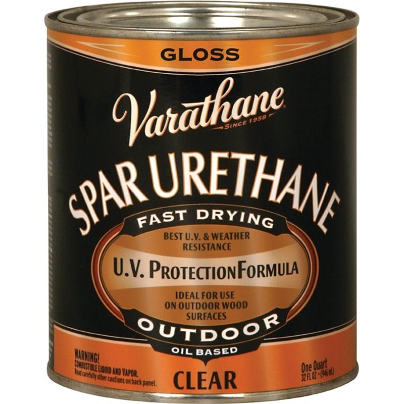 Varathane 9241H Spar Urethane Paint, Gloss, Liquid, Clear, 1 qt, Can