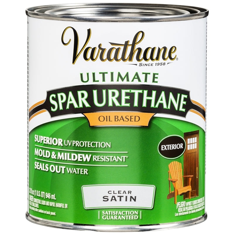 Varathane 9341H Spar Urethane Paint, Liquid, Clear, 1 qt, Can