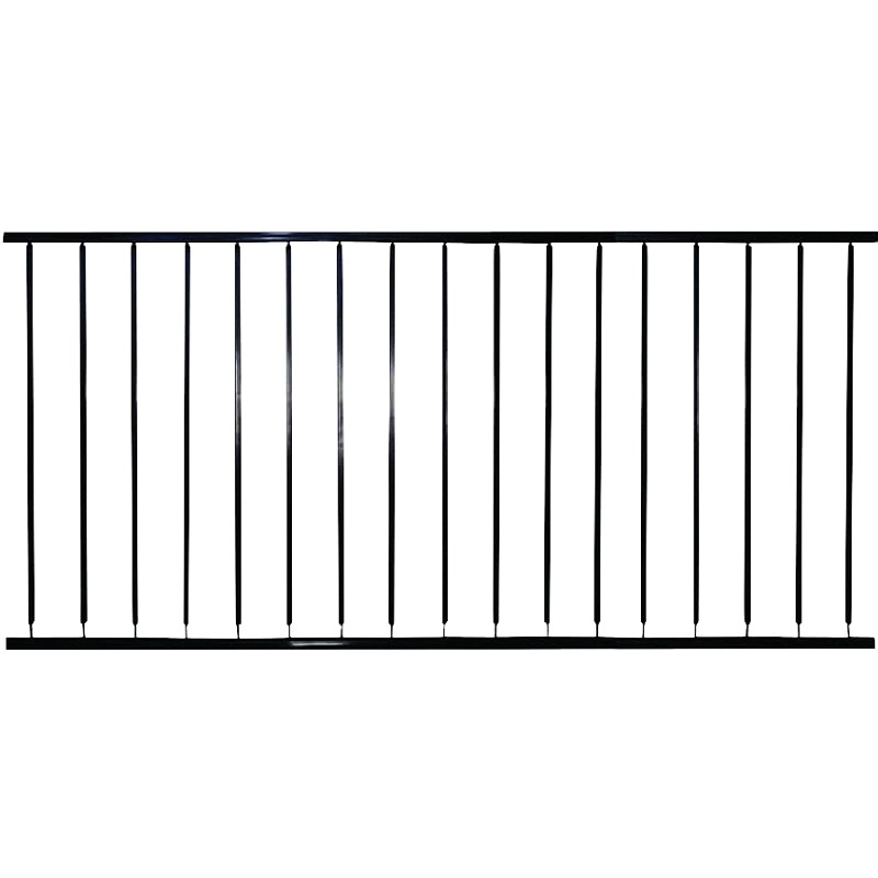 Village Ironsmith MR650 Rail Section, 6 ft L Dimensions, Steel, Black, For: 1-1/4 in Metropolitan Rail Systems, Pack of 2