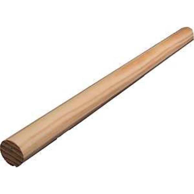 ALEXANDRIA Moulding 00233-20096C1 Round Moulding, 96 in L, 1-9/32 in W, Pine Wood, Pack of 4