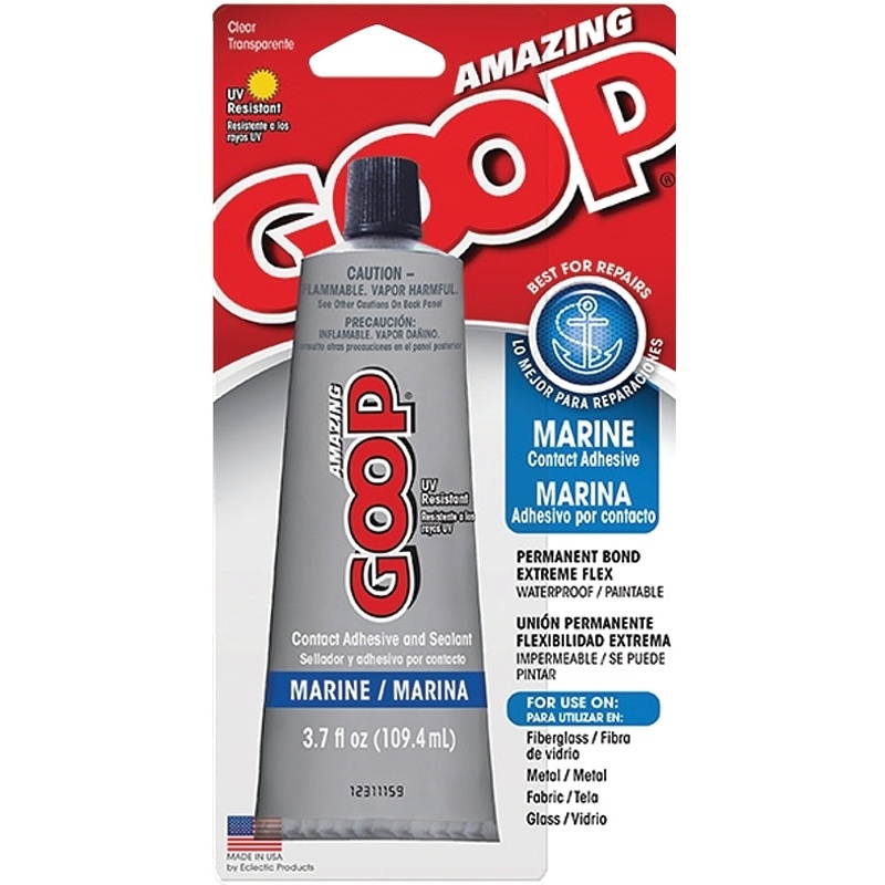 Amazing Goop 170012 Marine Adhesive, Liquid, Clear, 3.7 oz Tube