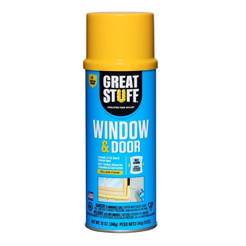 Great Stuff 175437 Foam Sealant, Yellow, 12 oz Aerosol Can
