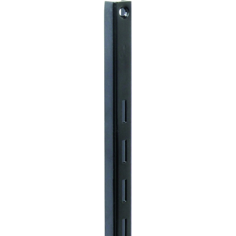 Knape & Vogt 80 80 BLK 72 Series Shelf Standard, Black, 320 lb, 16 ga Thick Material, 5/8 in W, 72 in H, Steel