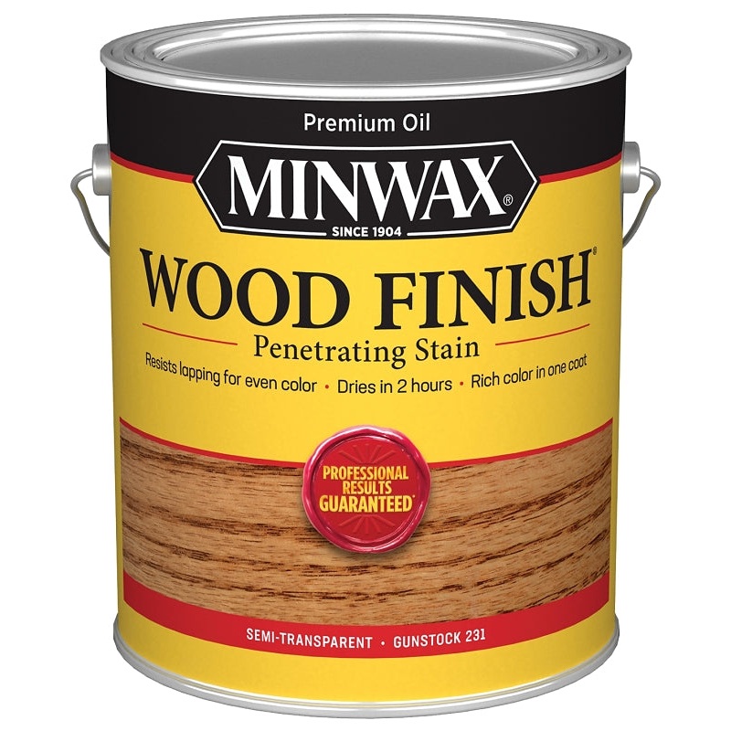 Minwax 710450000 Wood Stain, Oil Base, Gunstock, Liquid, 1 gal, Pack of 2